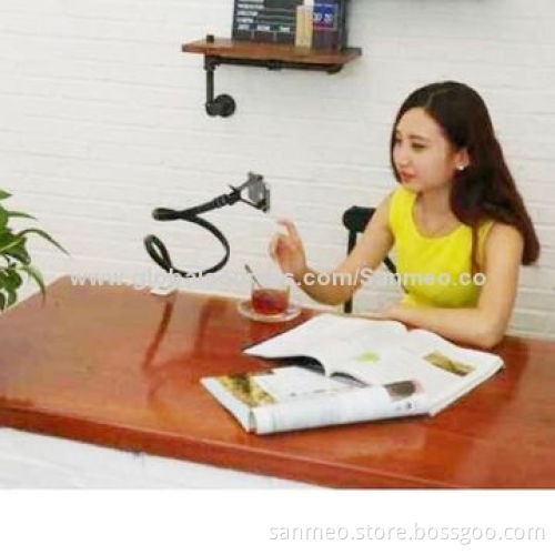 Universal Snake Tube Can be Bent Desktop Mobile Phone Holder, Black, Can be Moved Easily